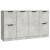 Servante, 3 piese, gri beton, lemn prelucrat GartenMobel Dekor