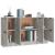 Servante, 3 piese, gri beton, lemn prelucrat GartenMobel Dekor