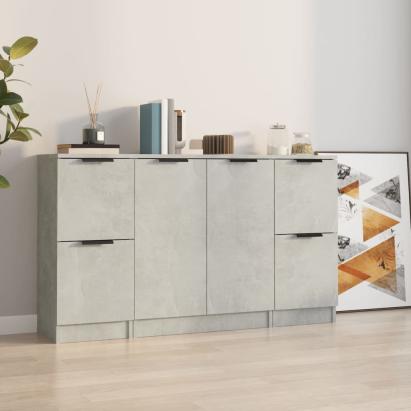 Servante, 3 piese, gri beton, lemn prelucrat GartenMobel Dekor