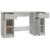 Birou cu dulap lateral, gri beton, lemn prelucrat GartenMobel Dekor