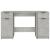Birou cu dulap lateral, gri beton, lemn prelucrat GartenMobel Dekor