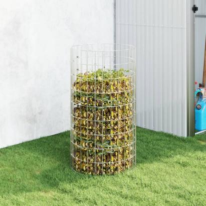 Compostor de grădină, Ø50x100 cm, oțel galvanizat GartenMobel Dekor