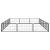 Țarc câini 16 panouri negru 100x50 cm oțel vopsit electrostatic GartenMobel Dekor