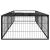 Țarc câini 8 panouri negru 100x50 cm, oțel vopsit electrostatic GartenMobel Dekor