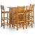 Set mobilier de bar de grădină, 5 piese, lemn masiv de acacia GartenMobel Dekor