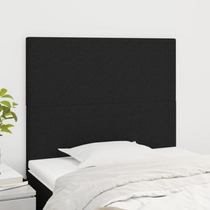 Tăblii de pat, 2 buc, negru, 90x5x78/88 cm, textil GartenMobel Dekor