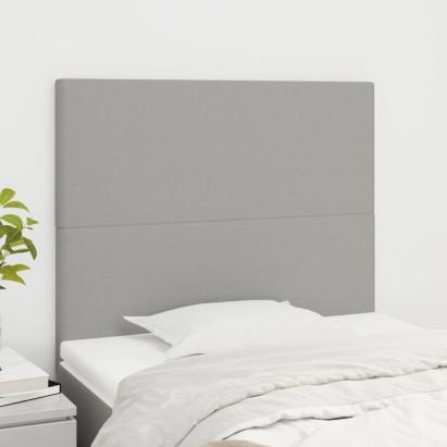 Tăblii de pat, 2 buc, gri deschis, 100x5x78/88 cm, textil GartenMobel Dekor