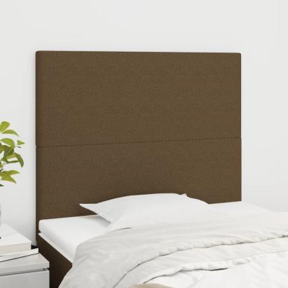 Tăblii de pat, 2 buc, maro închis, 100x5x78/88 cm, textil GartenMobel Dekor