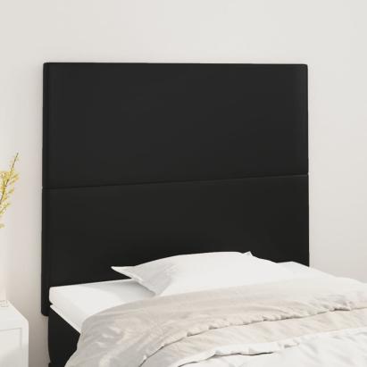 Tăblii de pat, 2 buc, negru, 80x5x78/88 cm, piele ecologică GartenMobel Dekor