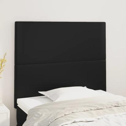 Tăblii de pat, 2 buc, negru, 90x5x78/88 cm, piele ecologică GartenMobel Dekor