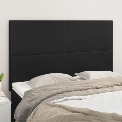 Tăblii de pat, 4 buc, negru, 72x5x78/88 cm, piele ecologică GartenMobel Dekor