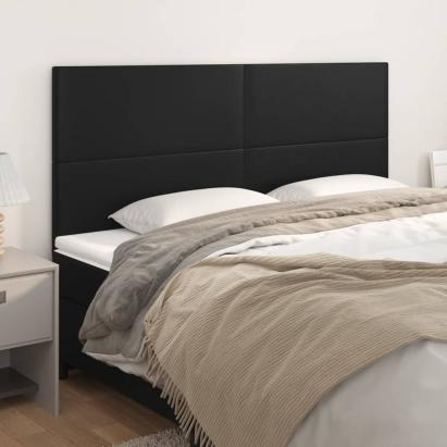 Tăblii de pat, 4 buc, negru, 80x5x78/88 cm, piele ecologică GartenMobel Dekor