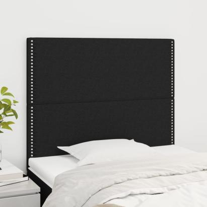 Tăblii de pat, 2 buc, negru, 80x5x78/88 cm, textil GartenMobel Dekor