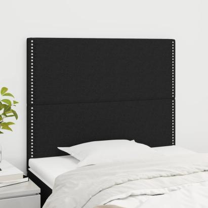 Tăblii de pat, 2 buc, negru, 90x5x78/88 cm, textil GartenMobel Dekor