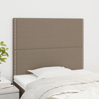 Tăblii de pat, 2 buc, gri taupe, 100x5x78/88 cm, textil GartenMobel Dekor