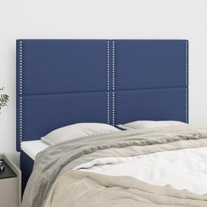 Tăblii de pat, 4 buc, albastru, 72x5x78/88 cm, textil GartenMobel Dekor