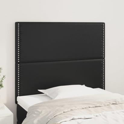Tăblii de pat, 2 buc, negru, 80x5x78/88 cm, piele ecologică GartenMobel Dekor