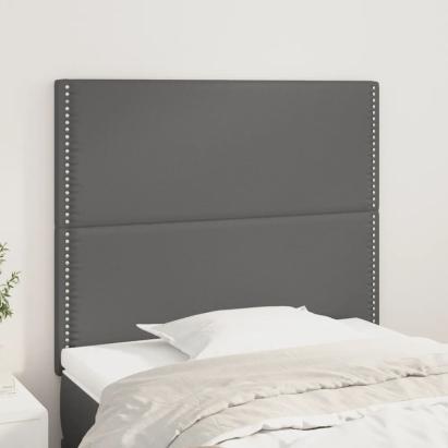 Tăblii de pat, 2 buc, gri, 90x5x78/88 cm, piele ecologică GartenMobel Dekor