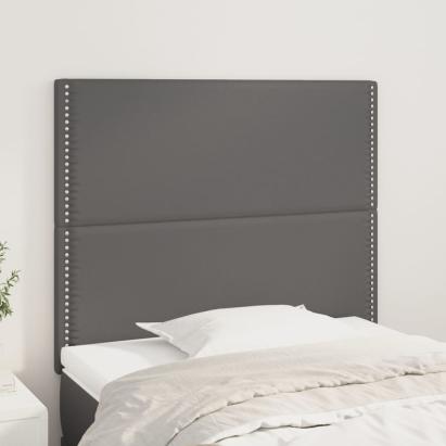 Tăblii de pat, 2 buc, gri, 100x5x78/88 cm, piele ecologică GartenMobel Dekor