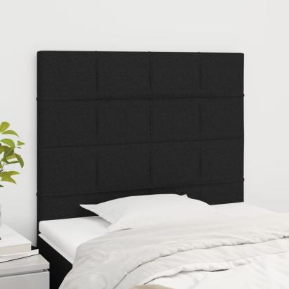 Tăblii de pat, 2 buc, negru, 80x5x78/88 cm, textil GartenMobel Dekor