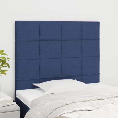 Tăblii de pat, 2 buc, albastru, 80x5x78/88 cm, textil GartenMobel Dekor