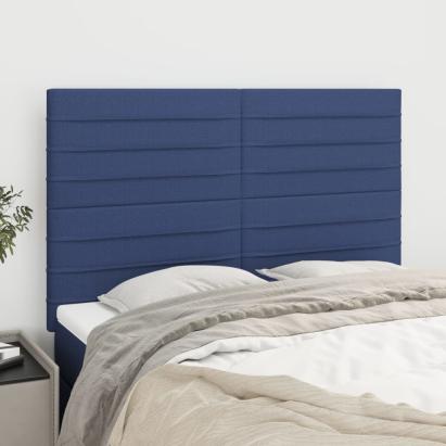 Tăblii de pat, 4 buc, albastru, 72x5x78/88 cm, textil GartenMobel Dekor