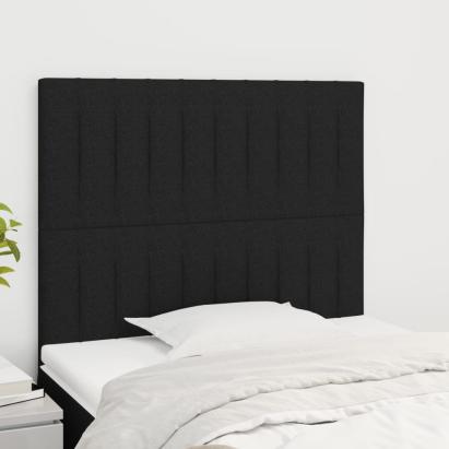 Tăblii de pat, 2 buc, negru, 100x5x78/88 cm, textil GartenMobel Dekor