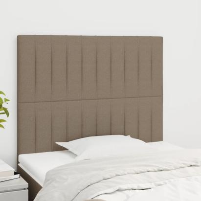 Tăblii de pat, 2 buc, gri taupe, 100x5x78/88 cm, textil GartenMobel Dekor