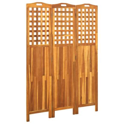 Paravan de cameră cu 3 panouri, 121x2x170 cm, lemn masiv acacia GartenMobel Dekor
