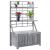 Cutie depozitare cu spalier, gri 99x55x160 cm lemn masiv acacia GartenMobel Dekor