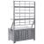 Cutie depozitare cu spalier, gri 99x55x160 cm lemn masiv acacia GartenMobel Dekor