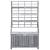 Cutie depozitare cu spalier, gri 99x55x160 cm lemn masiv acacia GartenMobel Dekor