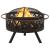 Vatră de foc rustică, cu vătrai, 76 cm, oțel, XXL GartenMobel Dekor