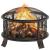 Vatră de foc rustică, cu vătrai, 67,5 cm, oțel, XXL GartenMobel Dekor