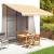 Pânză de rezervă copertină, galben și alb, 4x3,5 m GartenMobel Dekor