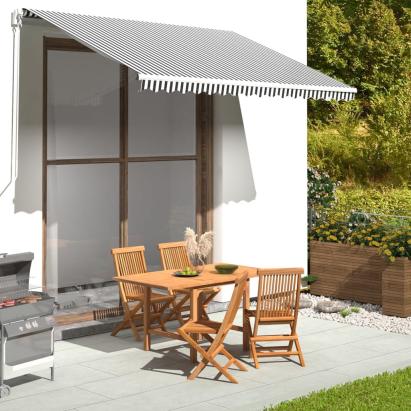 Pânză de rezervă copertină, antracit și alb, 3,5x2,5 m GartenMobel Dekor