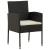Set mobilier de exterior, 7 piese, negru, poliratan GartenMobel Dekor