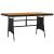 Set mobilier de exterior, 7 piese, negru, poliratan GartenMobel Dekor