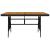 Set mobilier de exterior, 7 piese, negru, poliratan GartenMobel Dekor