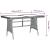 Set mobilier de exterior, 7 piese, negru, poliratan GartenMobel Dekor