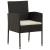 Set mobilier de exterior, 7 piese, negru, poliratan GartenMobel Dekor