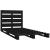 Cadru pat mic Single 2FT6, negru, 75x190 cm, lemn masiv de pin GartenMobel Dekor