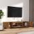 Set dulapuri TV cu LED, 2 piese, stejar fumuriu, lemn prelucrat GartenMobel Dekor