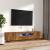 Set dulapuri TV cu LED, 2 piese, stejar fumuriu, lemn prelucrat GartenMobel Dekor