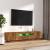 Set dulapuri TV cu LED, 2 piese, stejar fumuriu, lemn prelucrat GartenMobel Dekor