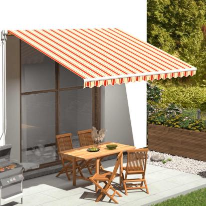 Pânză de rezervă copertină, galben și portocaliu, 4x3 m GartenMobel Dekor