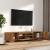 Set dulapuri TV cu LED, 2 piese, stejar fumuriu, lemn prelucrat GartenMobel Dekor