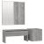 Set de mobilier pentru hol, gri sonoma, lemn prelucrat GartenMobel Dekor
