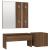 Set de mobilier pentru hol, stejar maro, lemn prelucrat GartenMobel Dekor