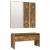 Set de mobilier pentru hol, stejar fumuriu, lemn prelucrat GartenMobel Dekor